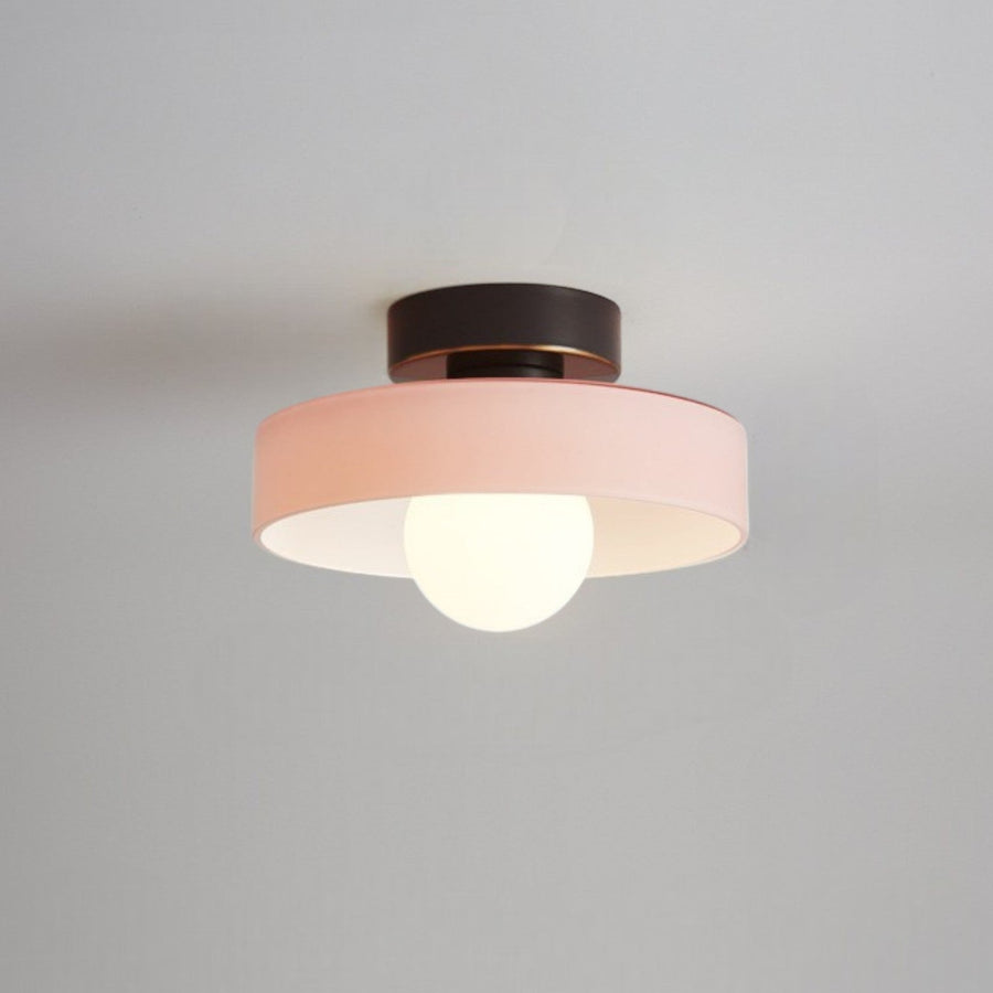 Bauhaus Ceiling Light – Round Glass Shade
