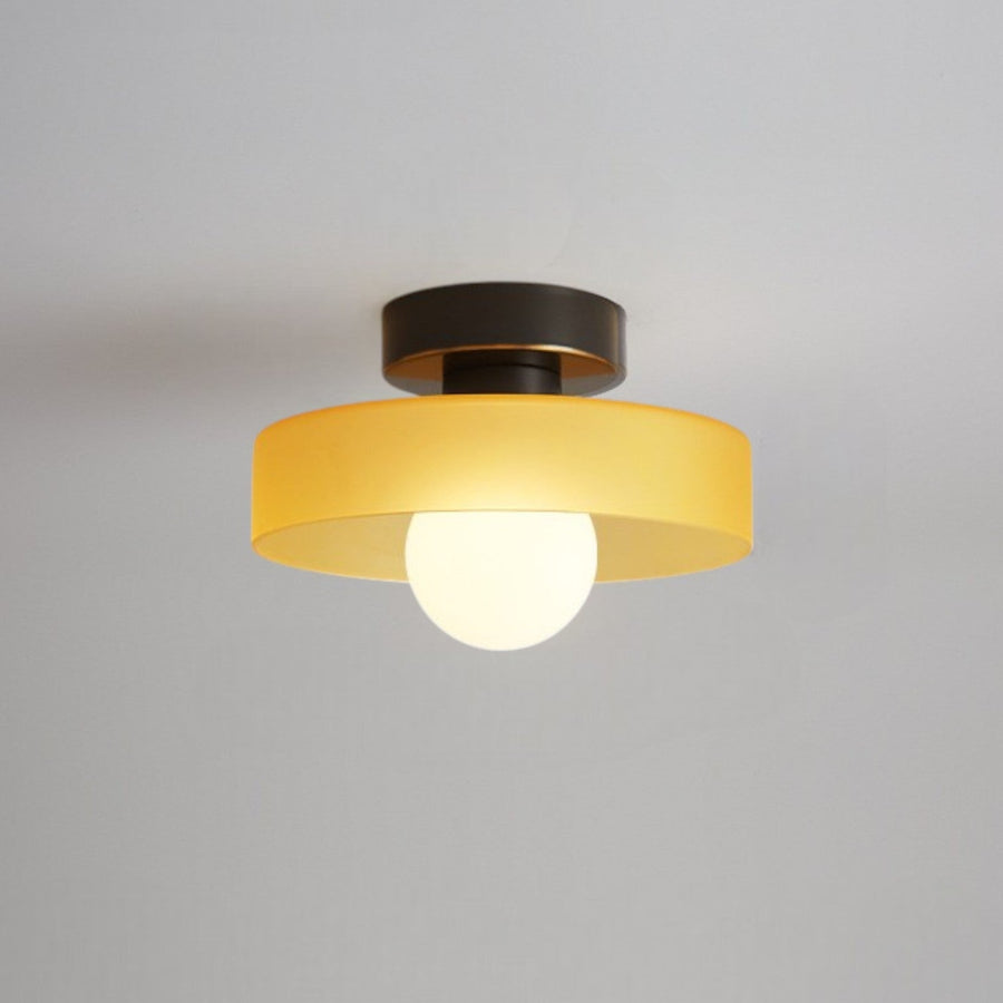 Bauhaus Ceiling Light – Round Glass Shade