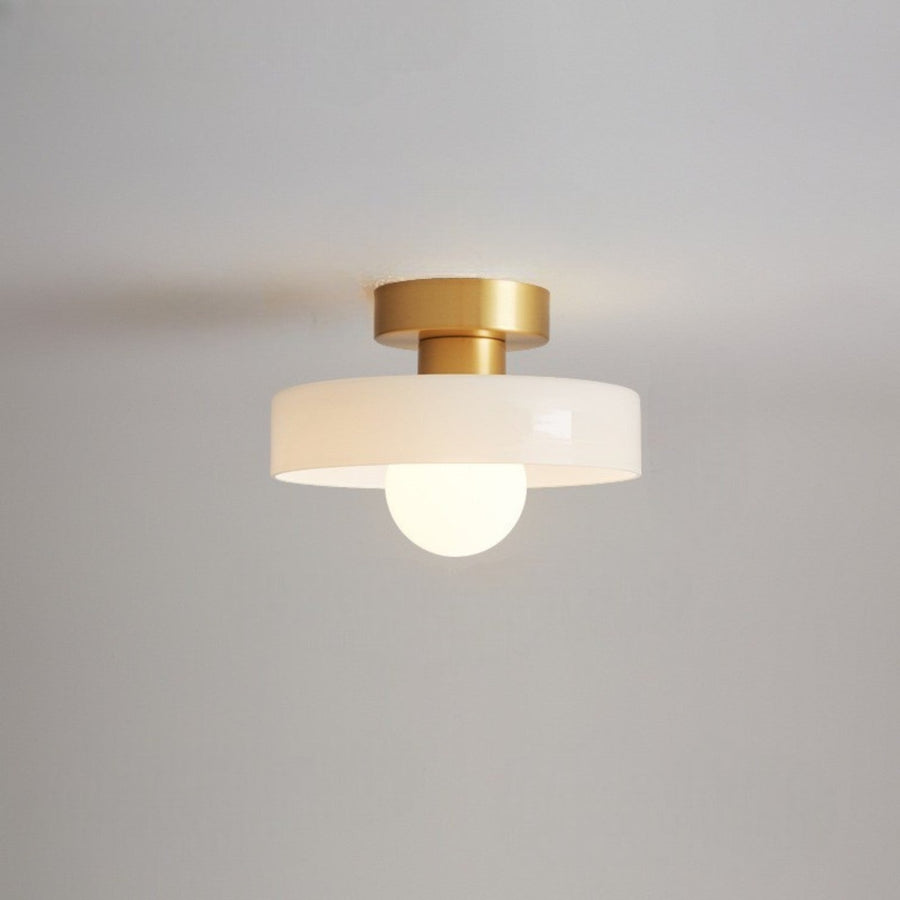 Bauhaus Ceiling Light – Round Glass Shade