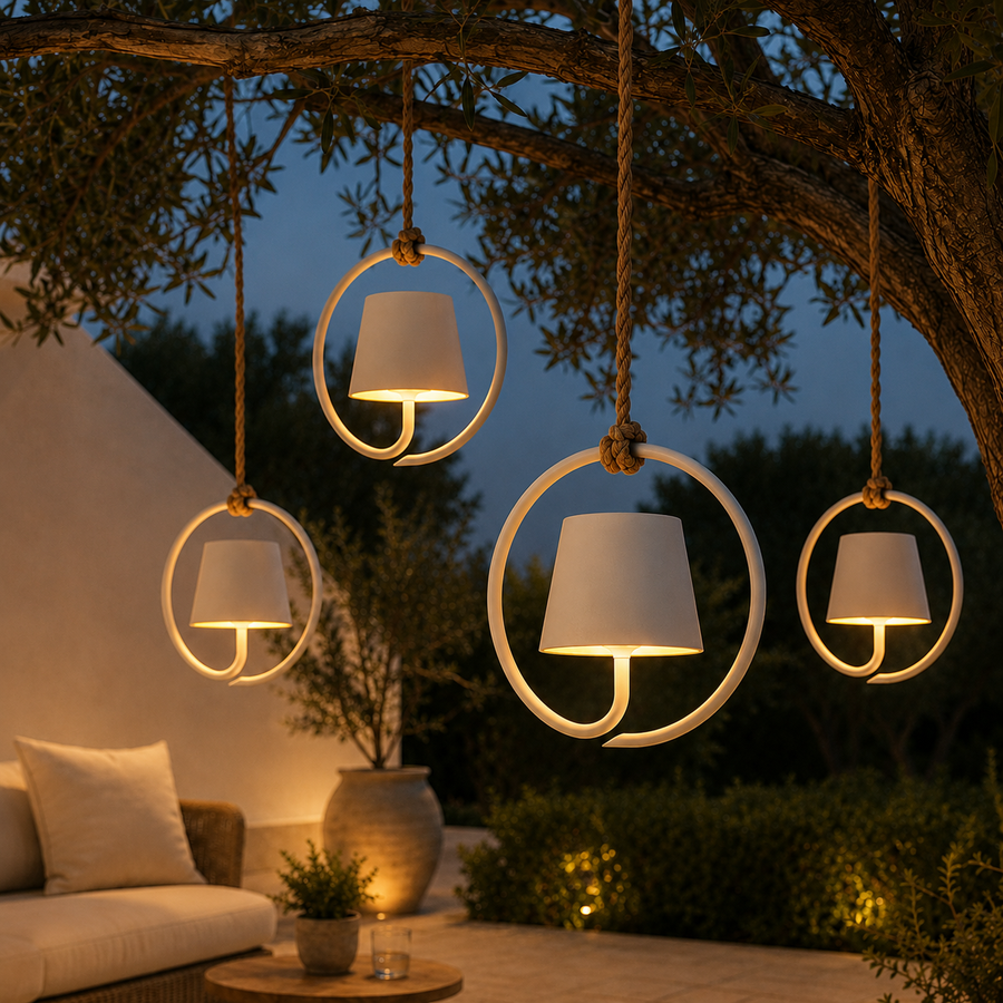 Outdoor Rechargeable Pendant Light