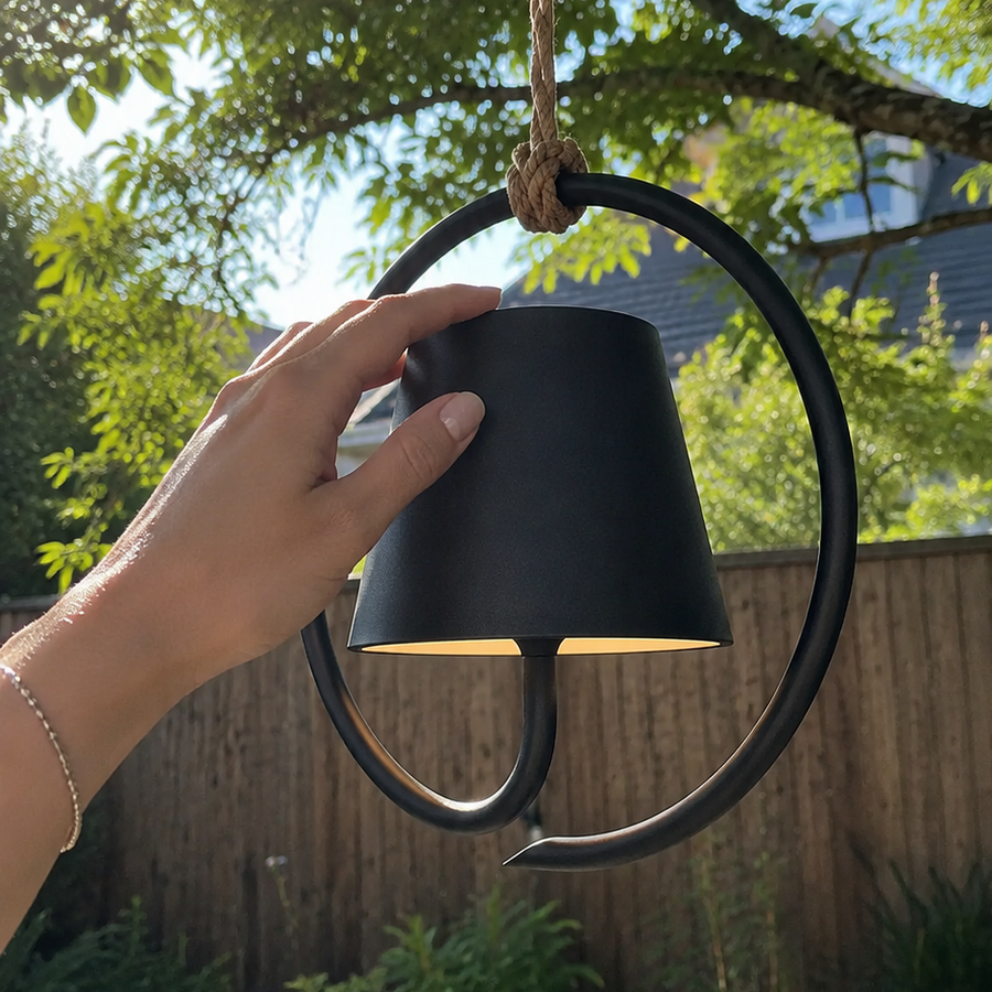 Outdoor Rechargeable Pendant Light