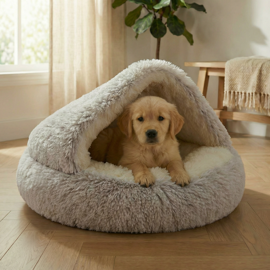 Cocoon Dog Bed with Raised Edges