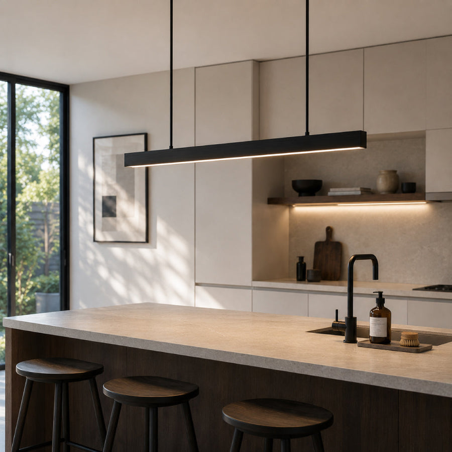 Modern Metal Pendant Light – Dimmable, Elegant Design in Black and Brown