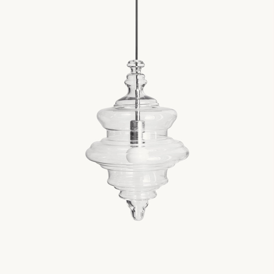 Metal and Glass Pendant Light – Elegant Design in Multiple Sizes