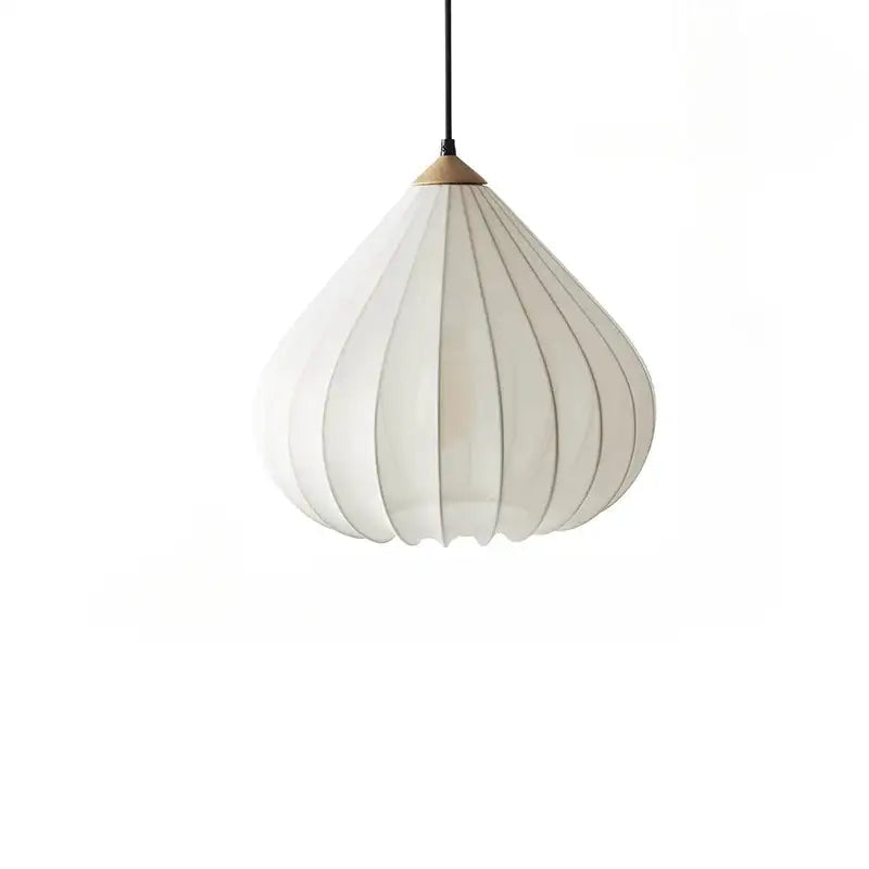 Retro Vintage Pendant Light – Japandi Art Deco Fabric Design with Soft Light