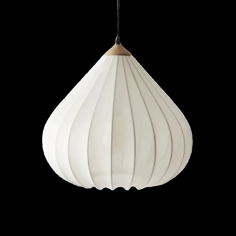 Retro Vintage Pendant Light – Japandi Art Deco Fabric Design with Soft Light
