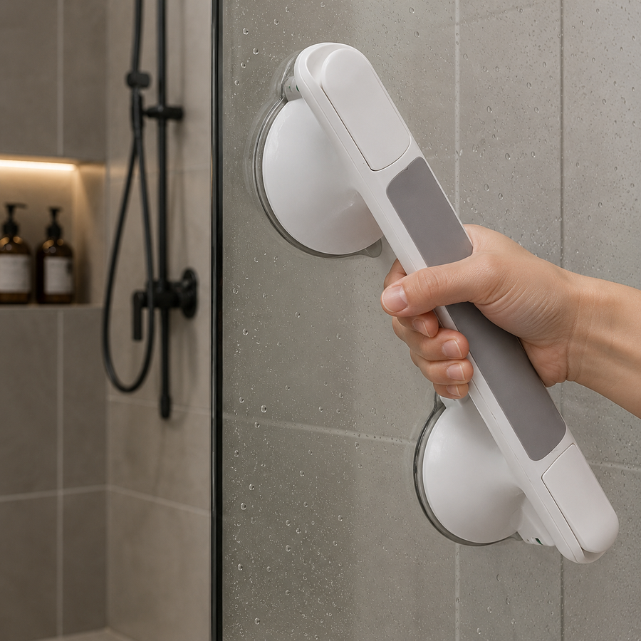 Bathtub and Shower Grab Bar – Suction Safety Handle for Seniors