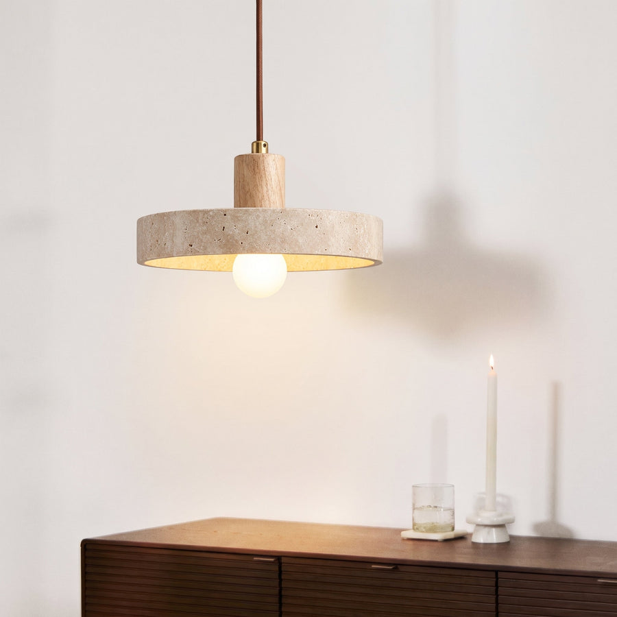 Travertine Bauhaus Pendant Light