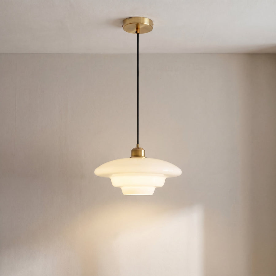 Milky White Glass Pendant Light