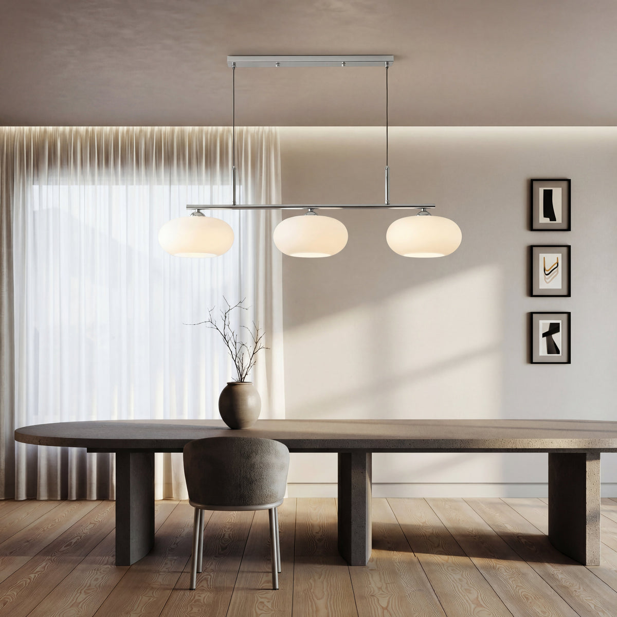 3-Heads Bauhaus Pendant Light