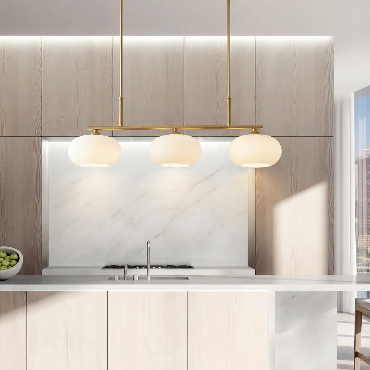 3-Heads Bauhaus Pendant Light
