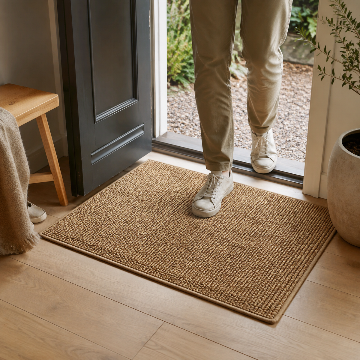 Absorbent Indoor Door Mat – Quick-Drying Fabric with Geometric Pattern