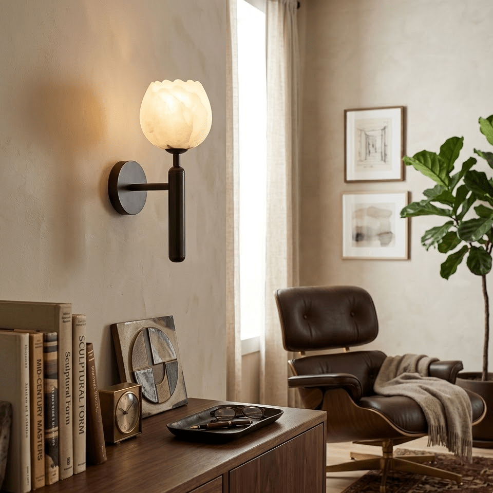 Alabaster Wall Light – Natural Stone with Soft Light for Elegant Lighting