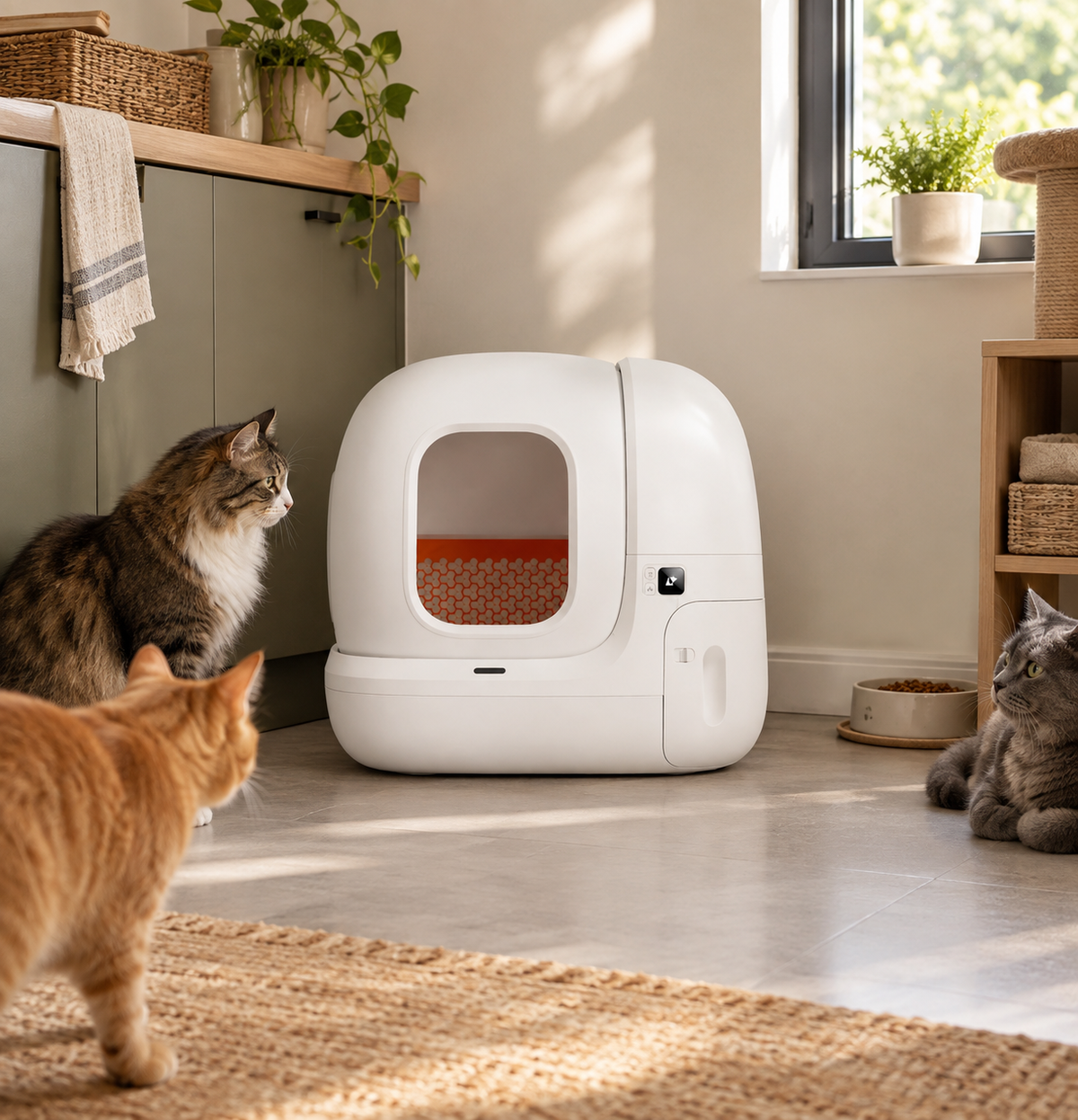 Automatic Covered Litter Box – Self-Cleaning, Large Capacity for Multiple Cats