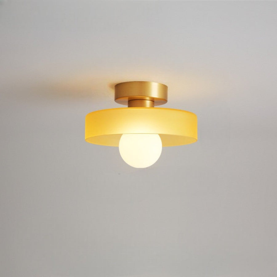 Bauhaus Ceiling Light – Round Glass Shade