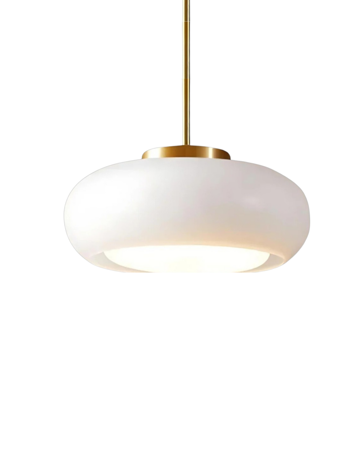 Bauhaus Ceiling Light in Gold-Tone Iron with Round Glass