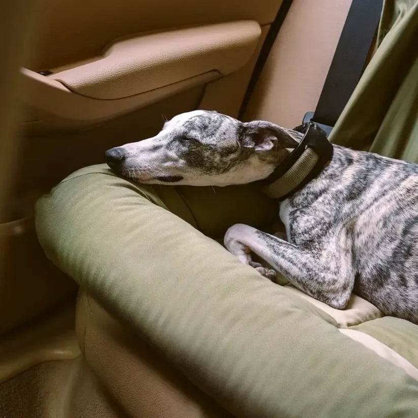 Dog Car Seat – Comfortable with Safety Bolster and Checkerboard Pattern