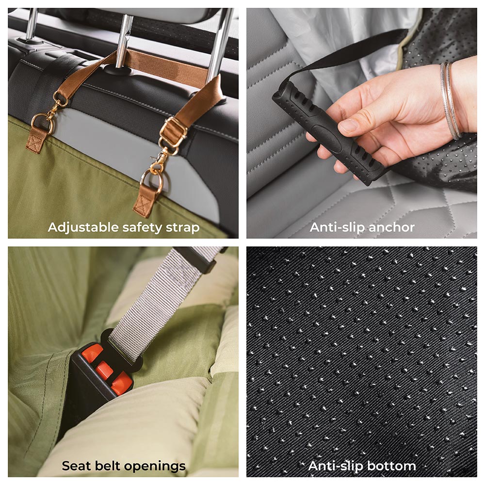 Dog Car Seat – Comfortable with Safety Bolster and Checkerboard Pattern