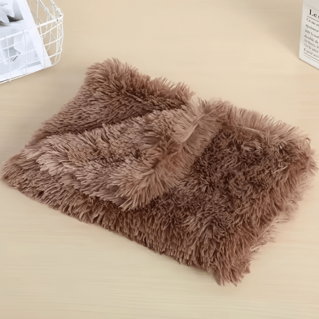 Soft Fluffy Pet Blanket for Anxiety Relief and Comfort