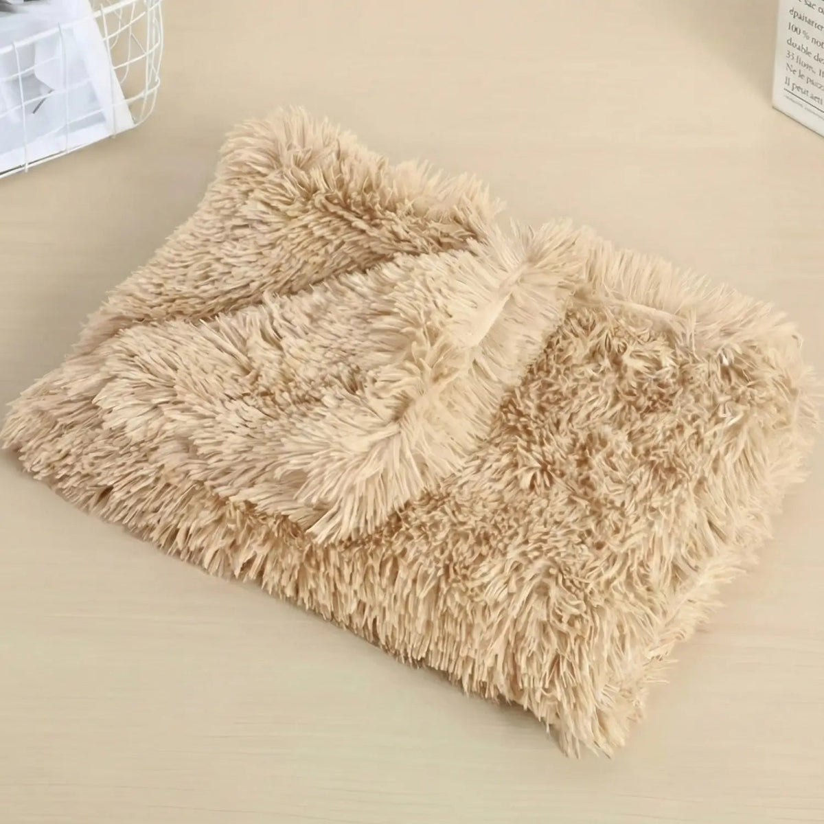 Soft Fluffy Pet Blanket for Anxiety Relief and Comfort