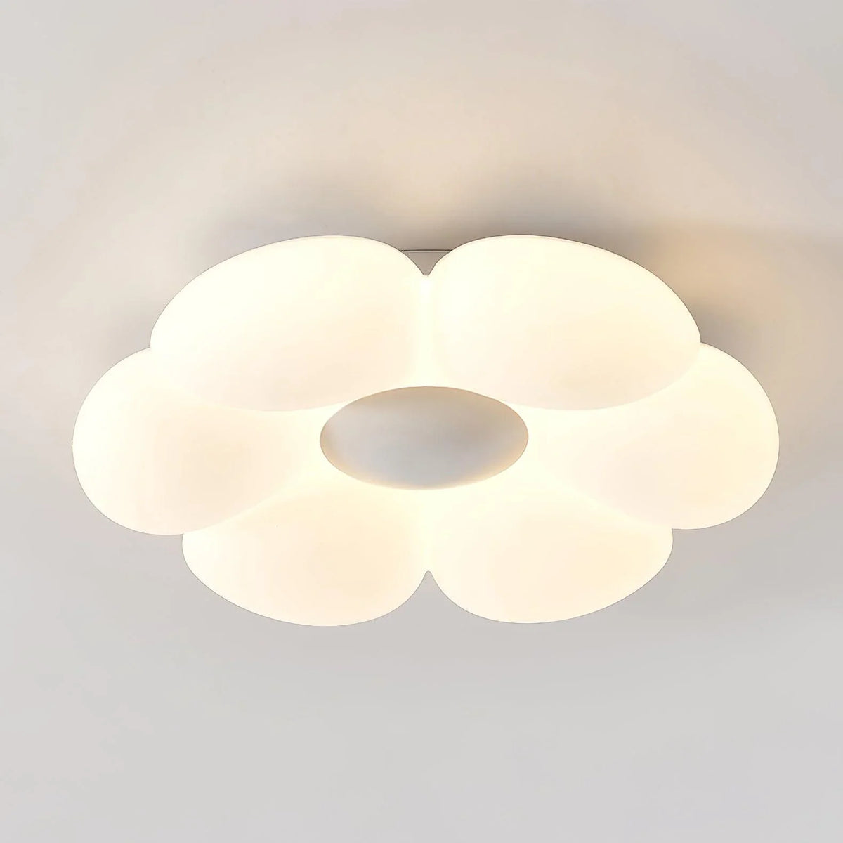 Six-Petal Flower Ceiling Light for Kids' Rooms