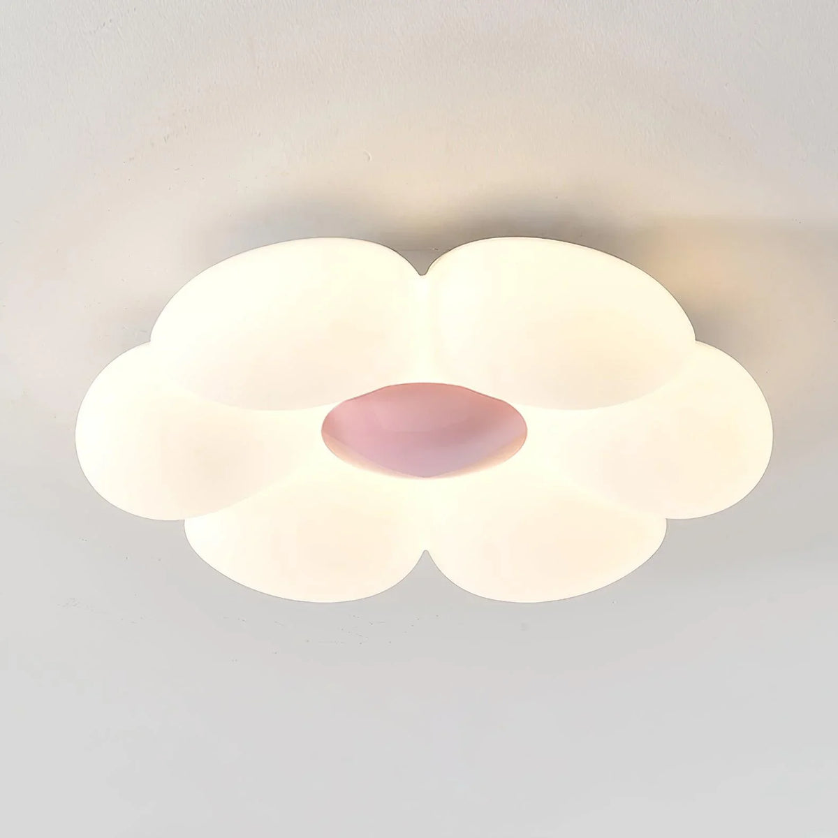 Six-Petal Flower Ceiling Light for Kids' Rooms