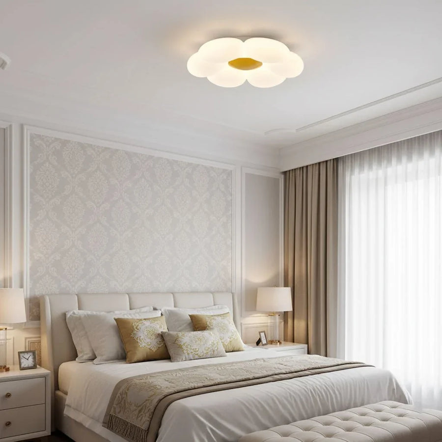 Six-Petal Flower Ceiling Light for Kids' Rooms