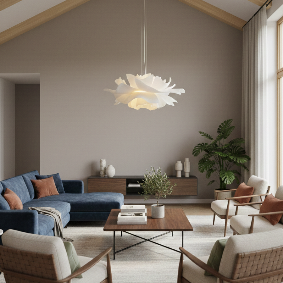 Flower Pendant Light – Lotus-Inspired Acrylic Design for Dining Room and Bedroom