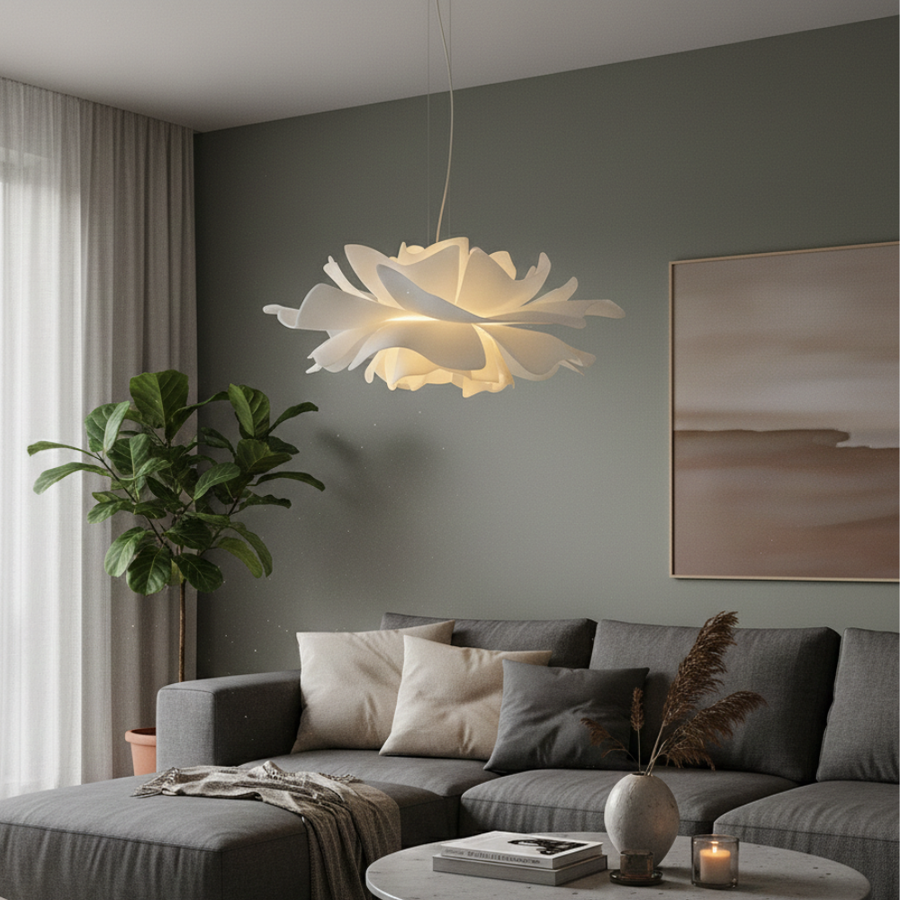 Flower Pendant Light – Lotus-Inspired Acrylic Design for Dining Room and Bedroom