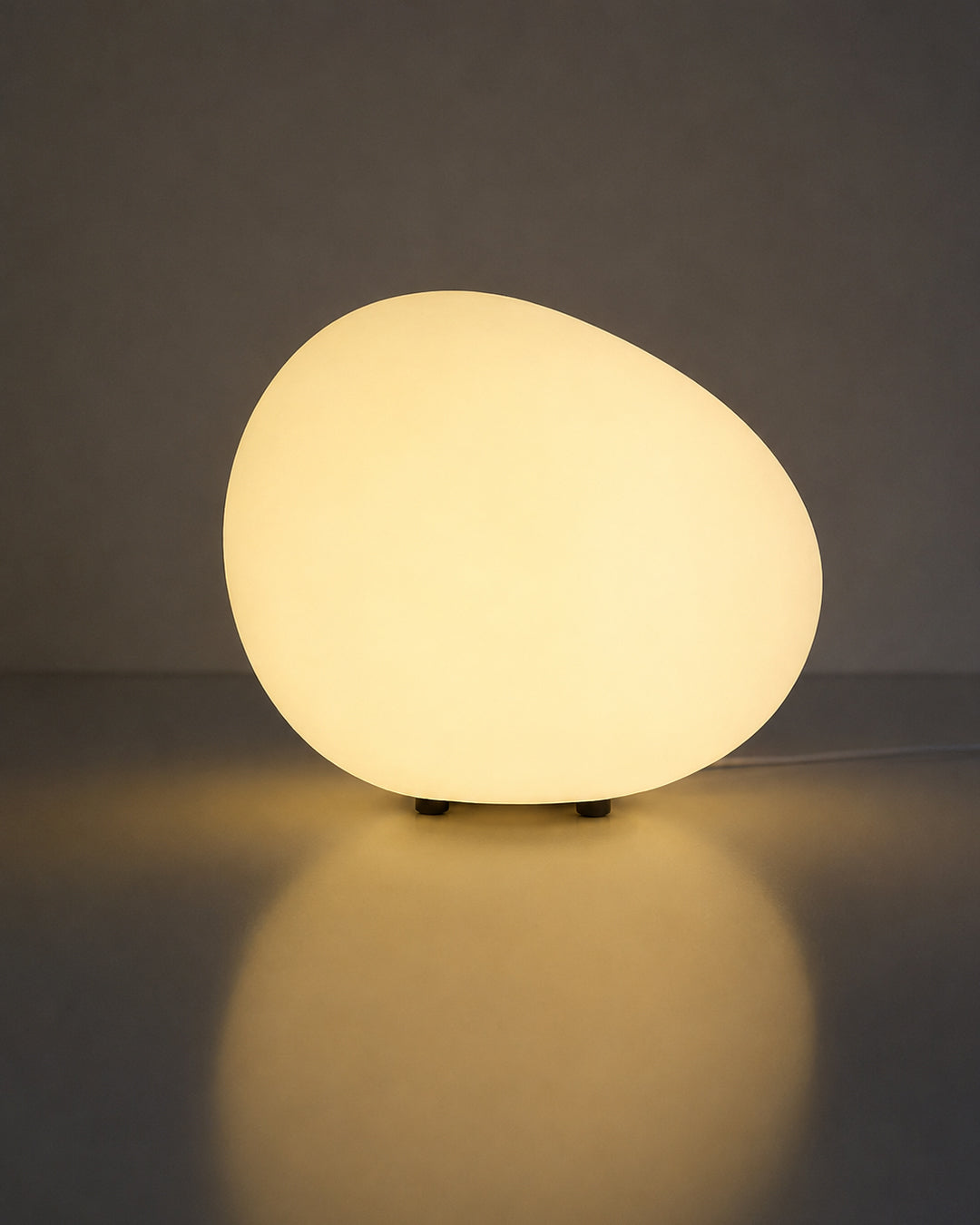 Frosted Acrylic Table Lamp – Organic Stone Design