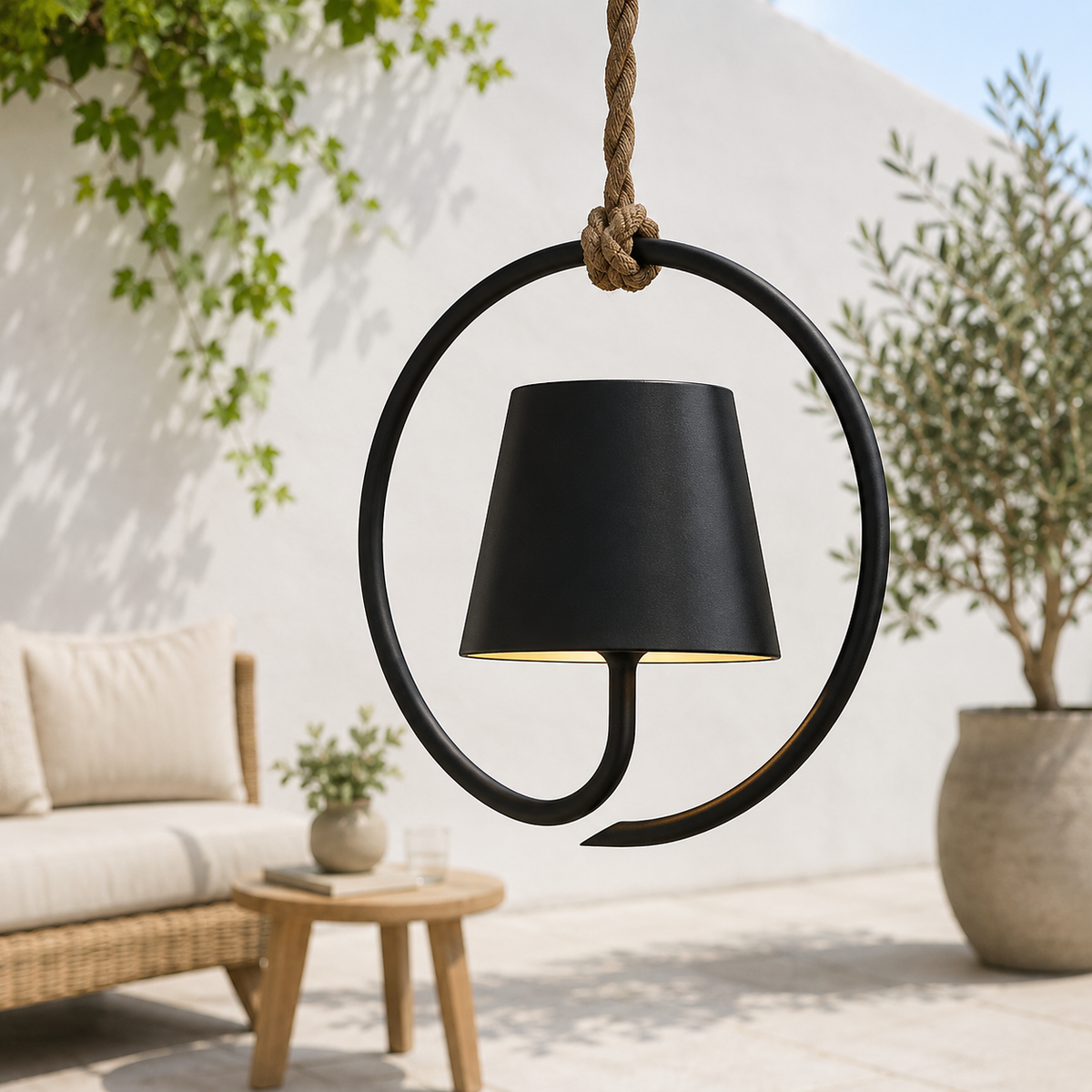 Outdoor Rechargeable Pendant Light