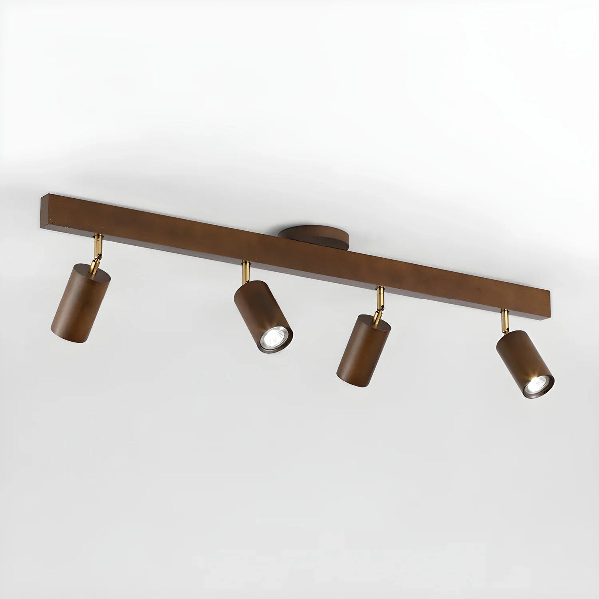 Rotating Walnut Ceiling Spotlight – Adjustable Spot for Hallway and Living Room