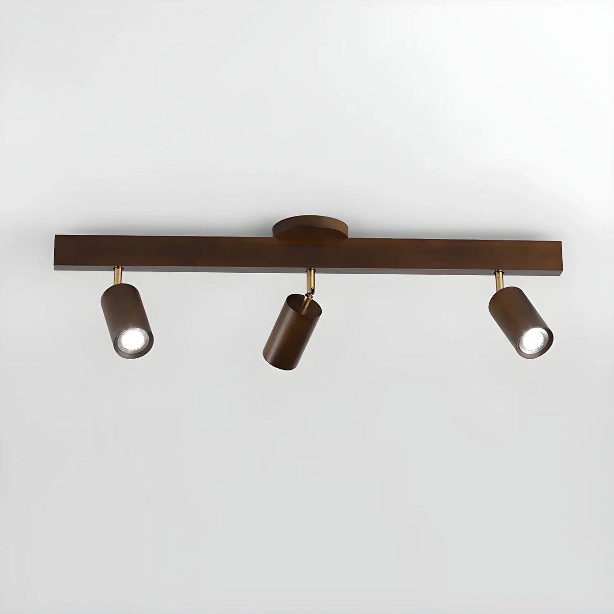 Rotating Walnut Ceiling Spotlight – Adjustable Spot for Hallway and Living Room