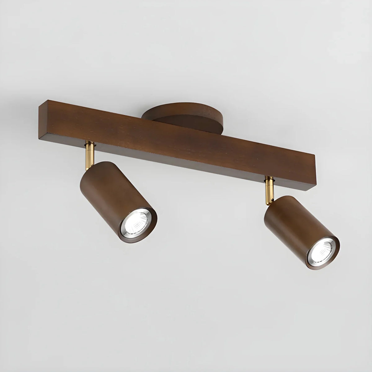 Rotating Walnut Ceiling Spotlight – Adjustable Spot for Hallway and Living Room