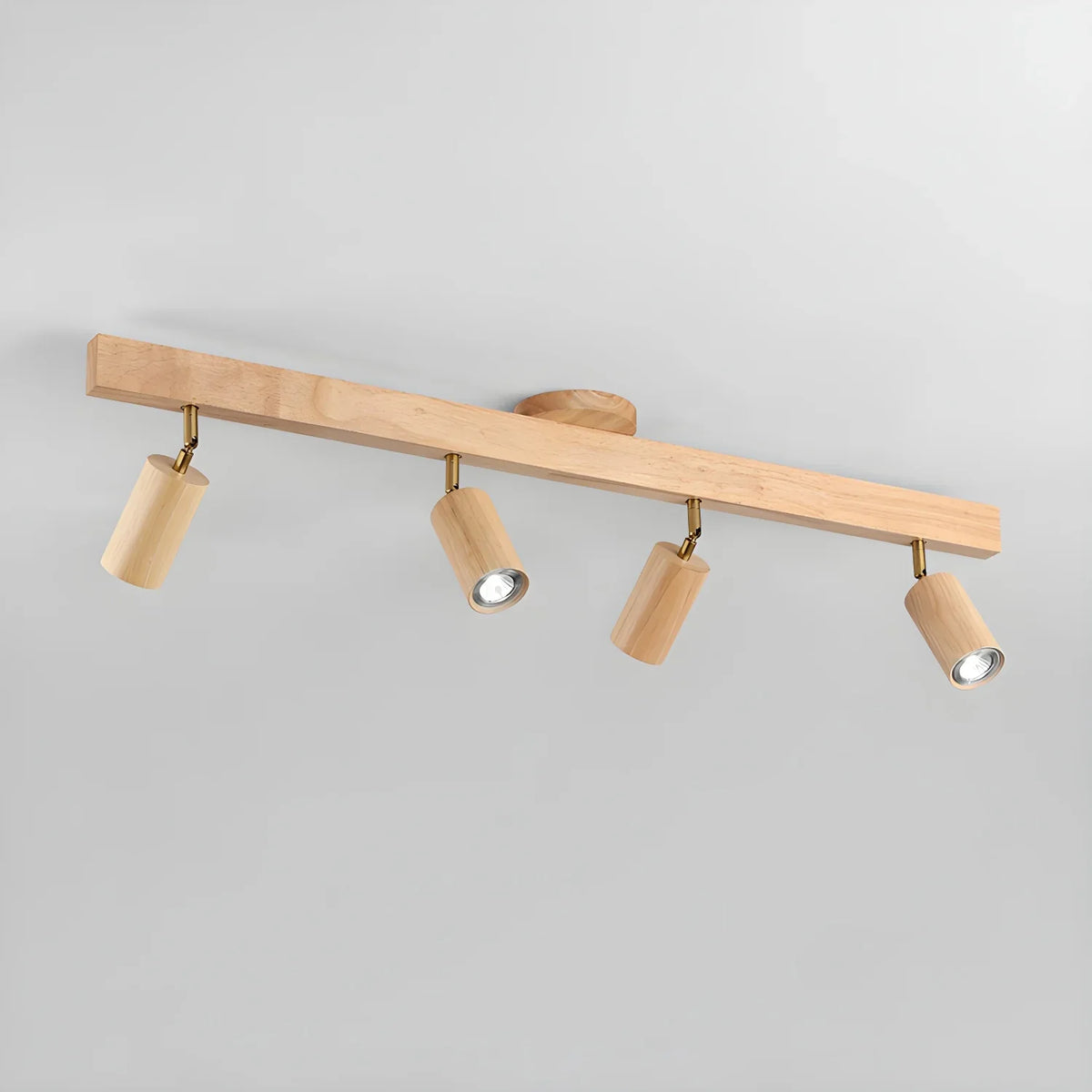 Rotating Walnut Ceiling Spotlight – Adjustable Spot for Hallway and Living Room