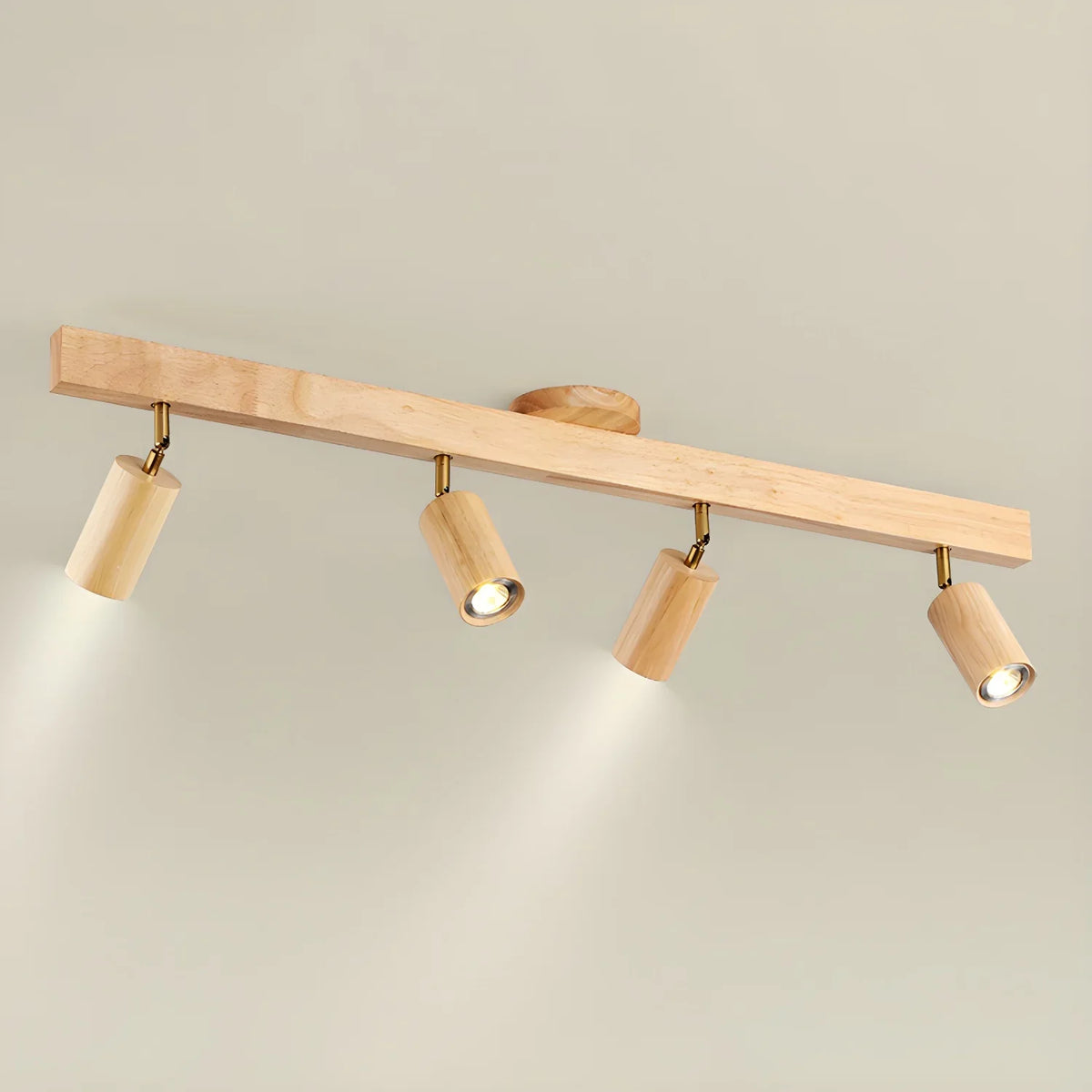 Rotating Walnut Ceiling Spotlight – Adjustable Spot for Hallway and Living Room