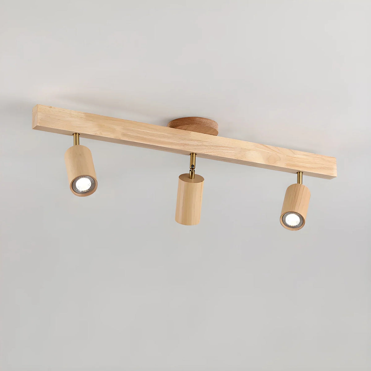 Rotating Walnut Ceiling Spotlight – Adjustable Spot for Hallway and Living Room
