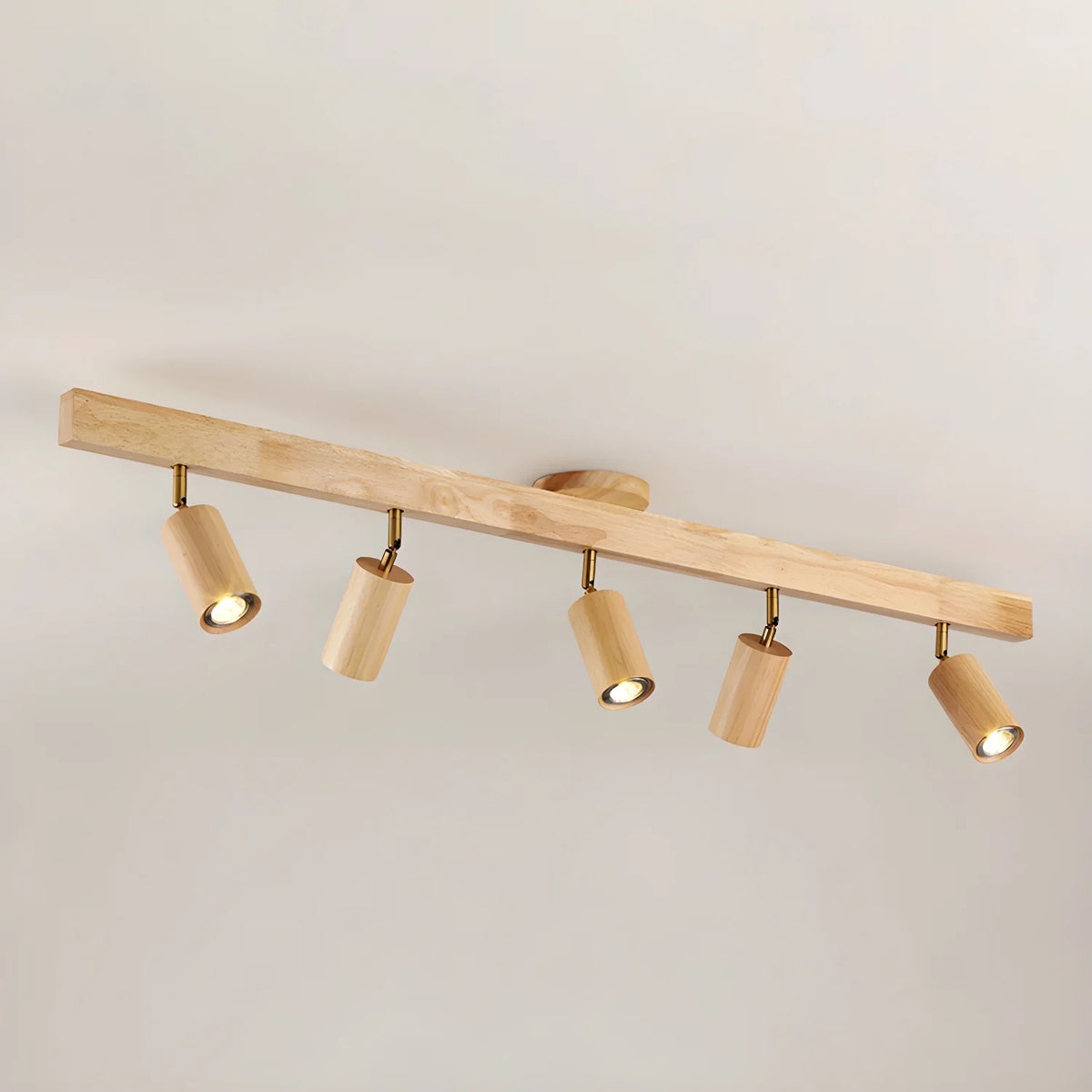 Rotating Walnut Ceiling Spotlight – Adjustable Spot for Hallway and Living Room