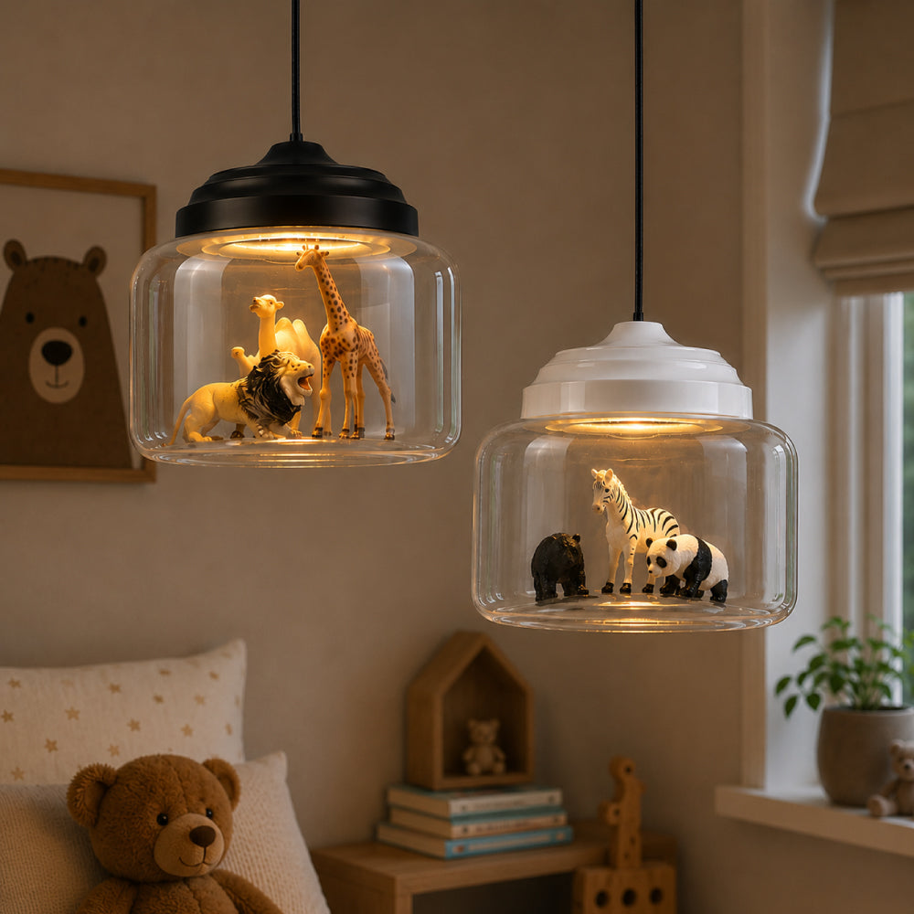 Animal Pendant Light for Kids' Rooms – Soft Light with Unique Animal Figures