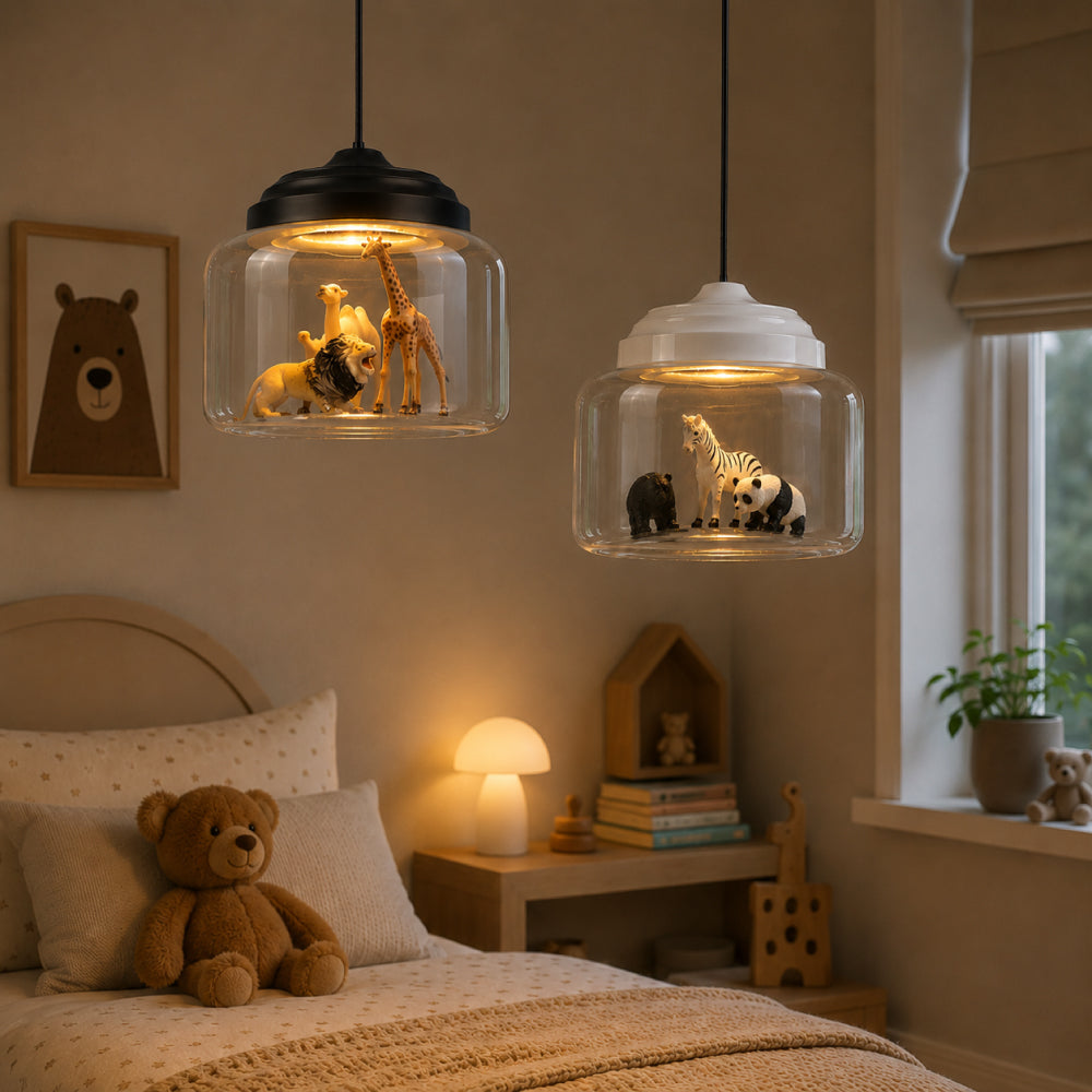 Animal Pendant Light for Kids' Rooms – Soft Light with Unique Animal Figures