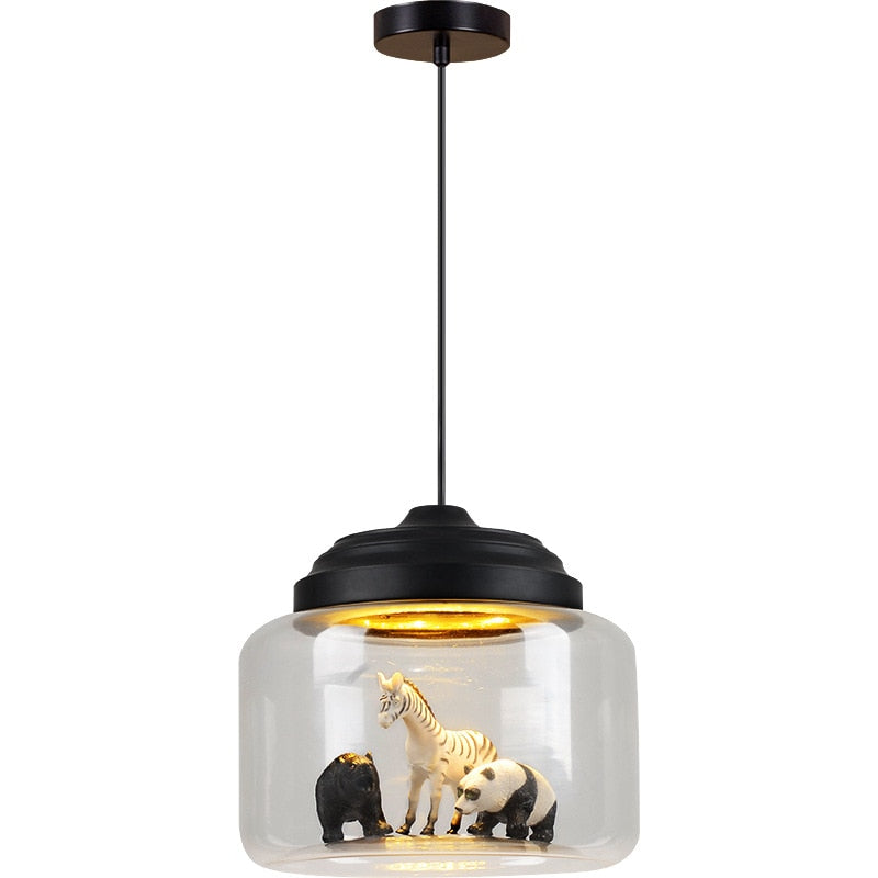 Animal Pendant Light for Kids' Rooms – Soft Light with Unique Animal Figures