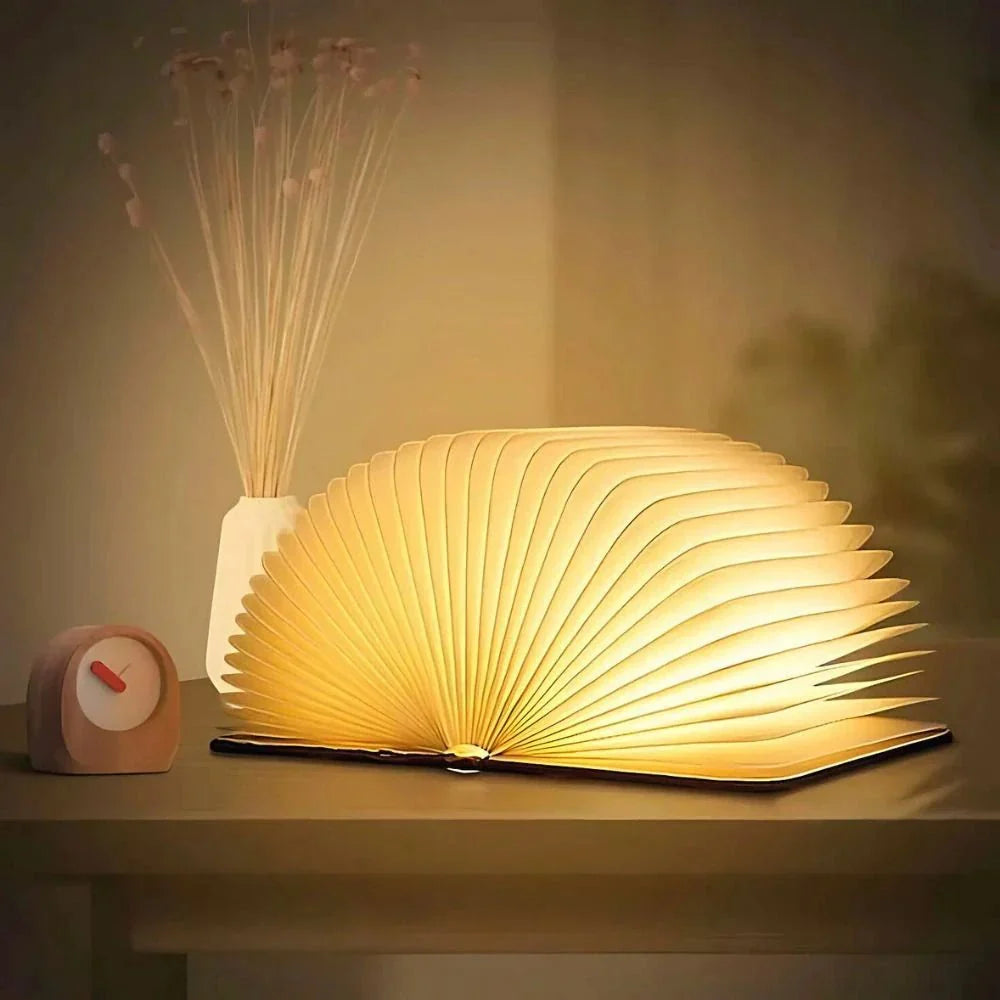 Foldable Book Table Lamp with Rechargeable Battery