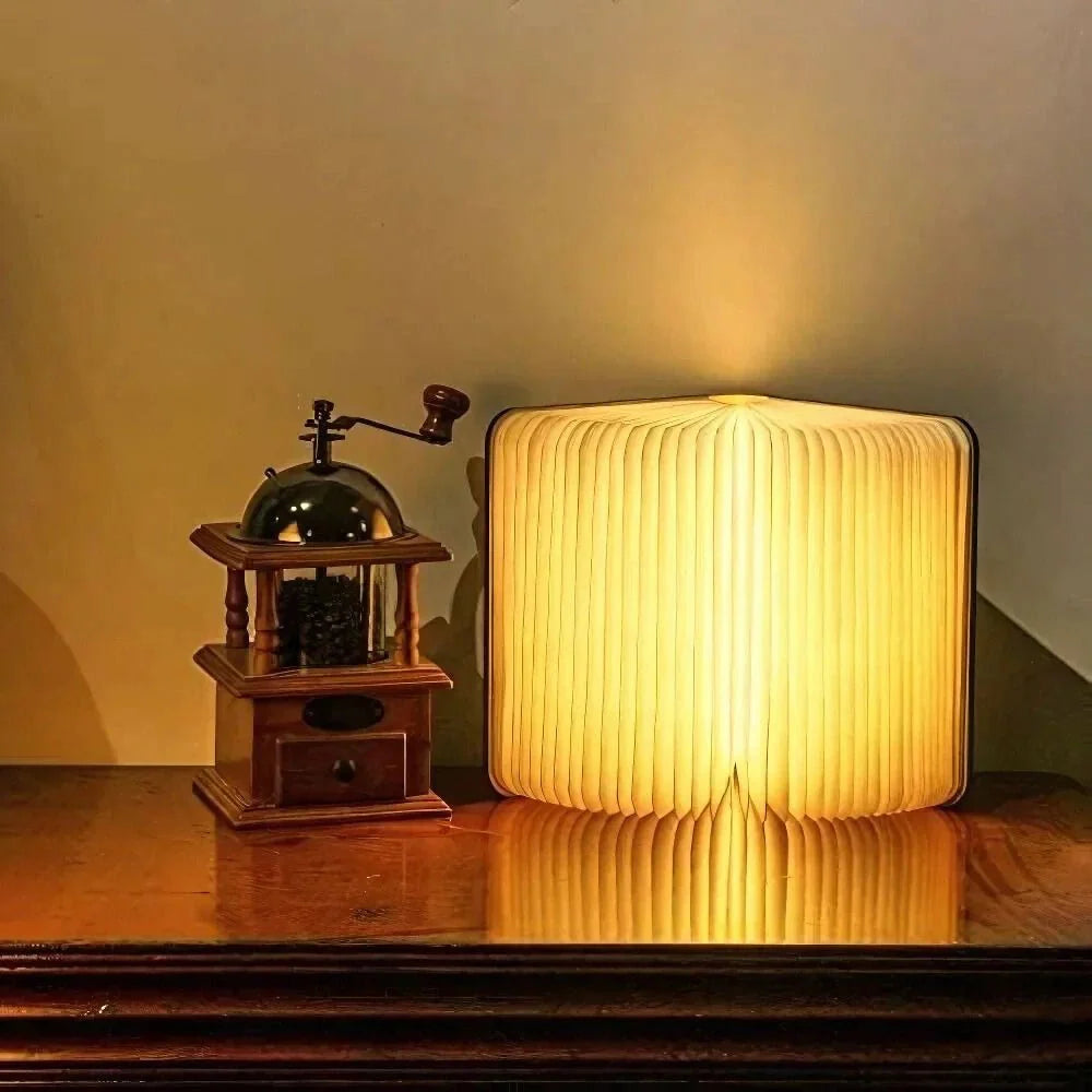 Foldable Book Table Lamp with Rechargeable Battery