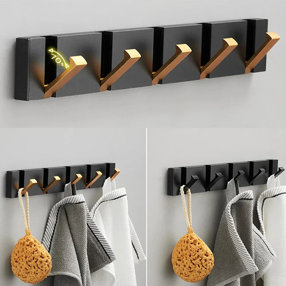 Foldable Stainless Steel Wall Hook – Minimalist Space-Saving Storage