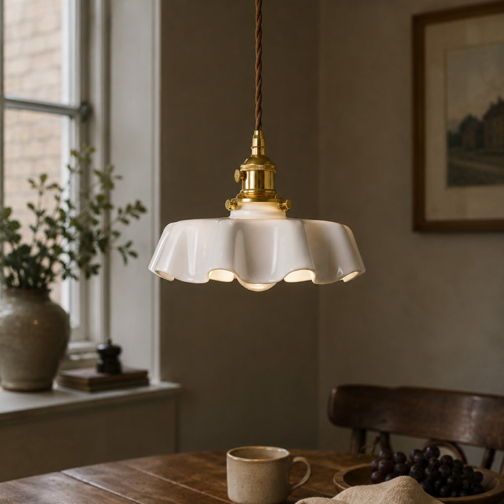 French Metal Ceiling Light – Decorative Floral Design for Elegant Lighting