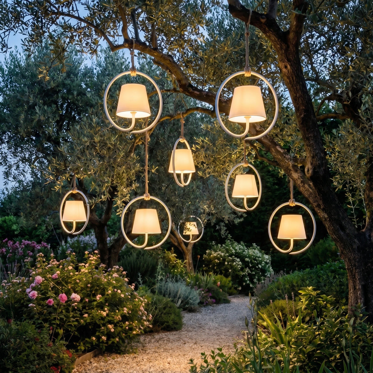 Outdoor Rechargeable Pendant Light