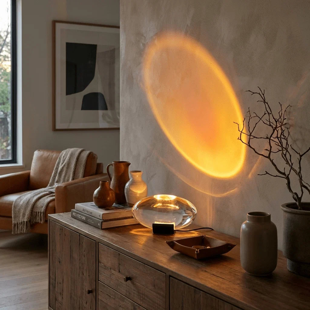 Glass Table Lamp – Decorative Light Reflections in Three Styles