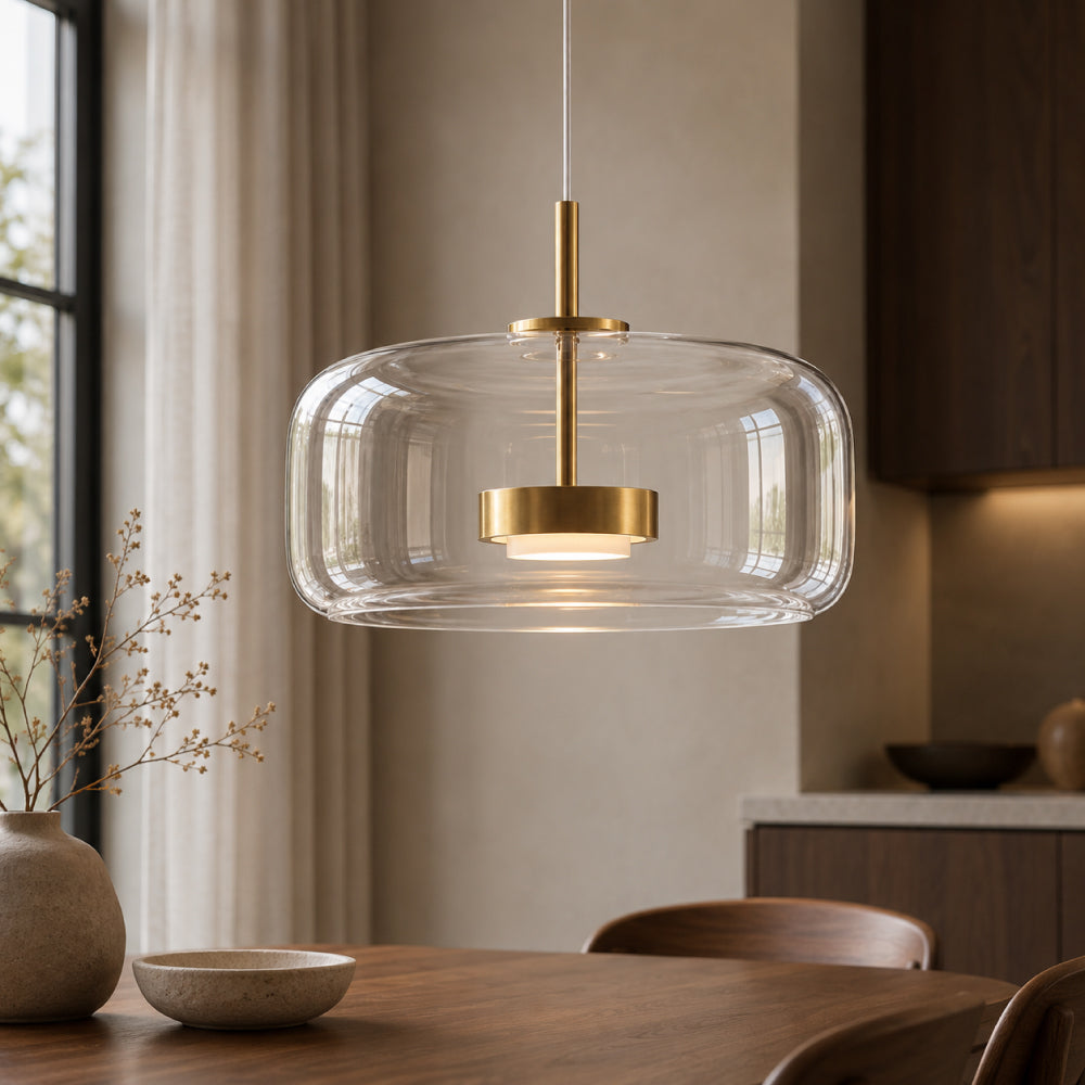Glass Dining Pendant Light – Elegant Tinted Glass Design