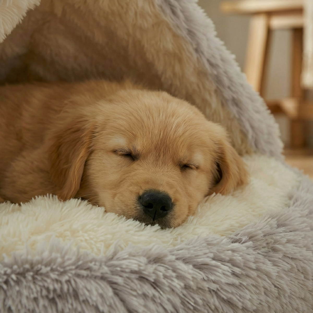 Cocoon Dog Bed with Raised Edges