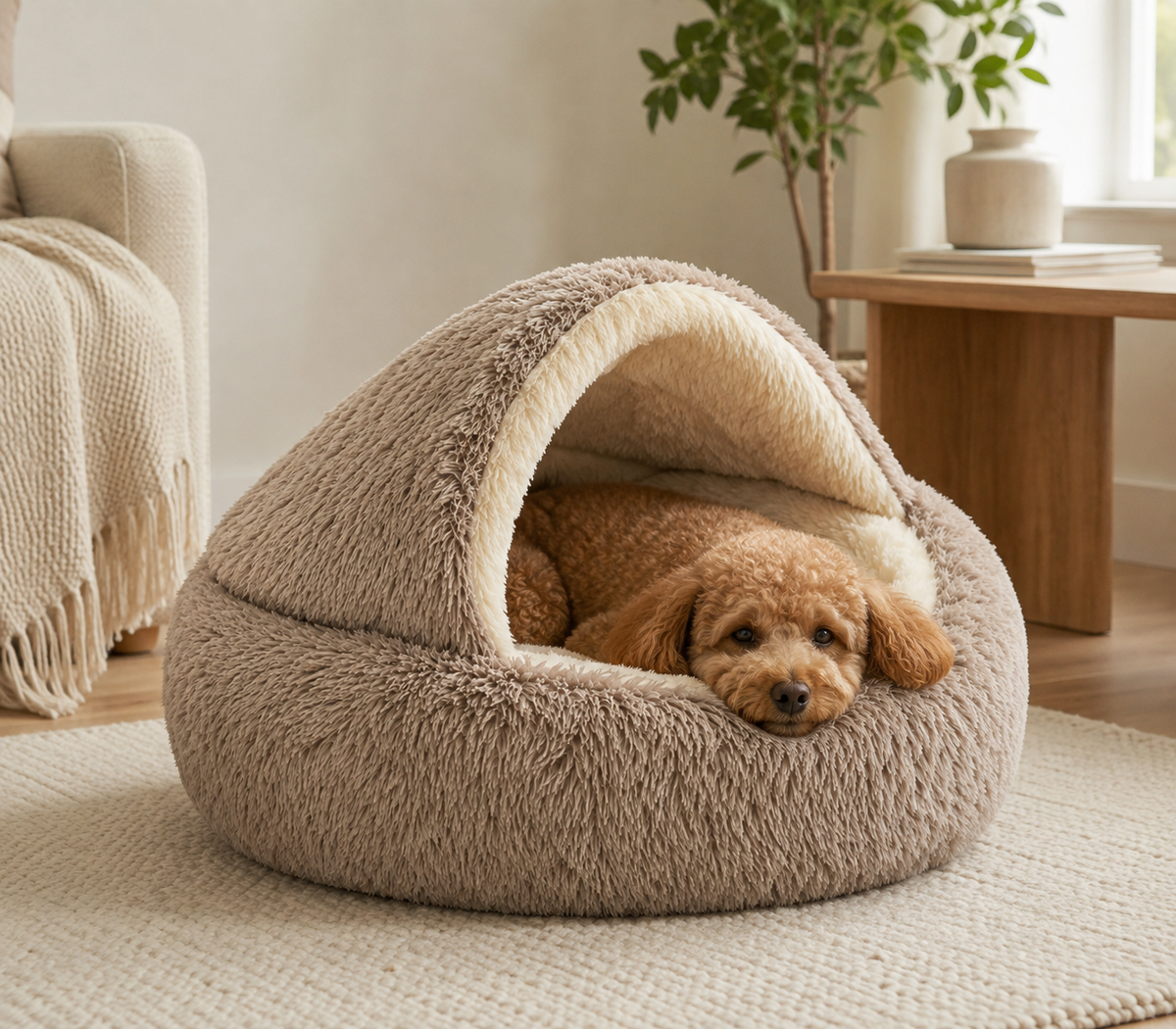 Cocoon Dog Bed with Raised Edges